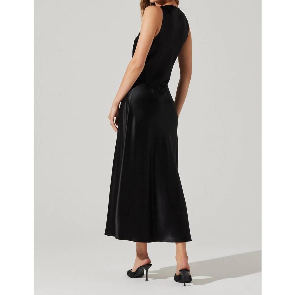 NEW ASTR ellora midi dress in black - Picture 3 of 4